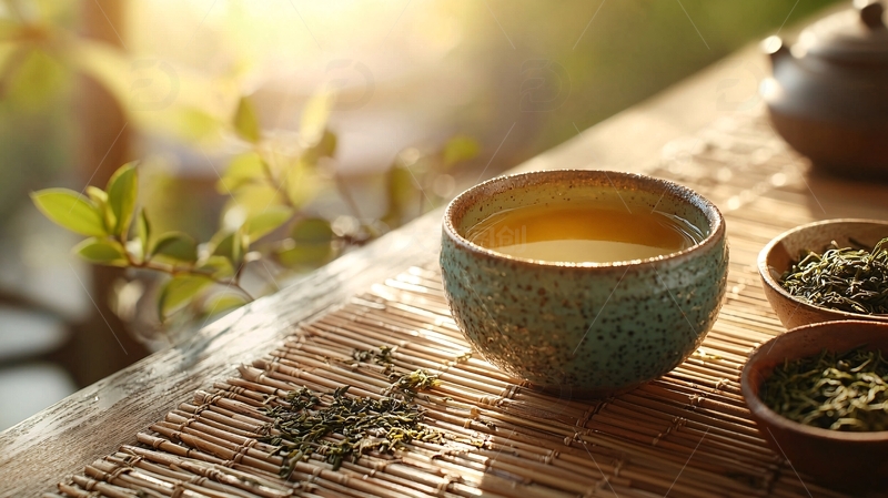 高清大图下载【趣麦麦图】阳光下茶杯里的茶