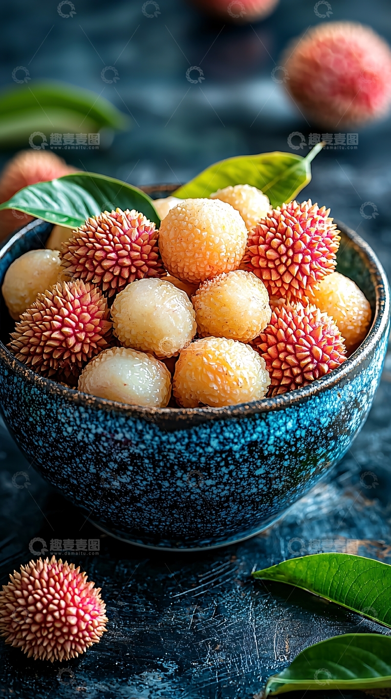 高清大图下载【趣麦麦图】新鲜荔枝果实特写
