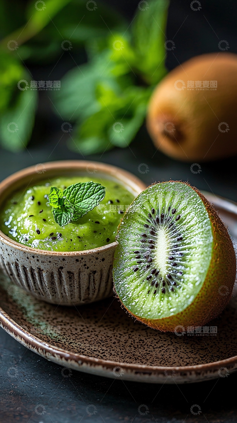 高清大图下载【趣麦麦图】猕猴桃果酱与薄荷