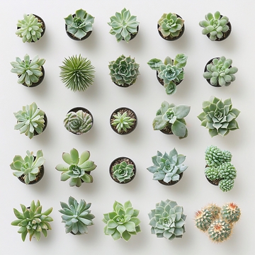 多肉植物组合盆栽