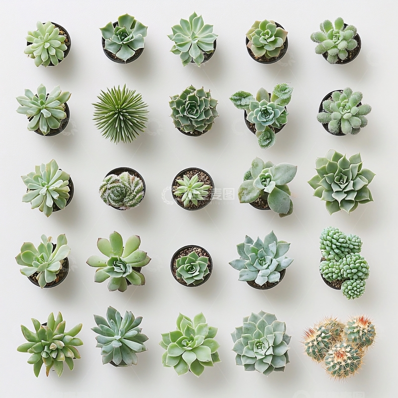 高清大图下载【趣麦麦图】多肉植物组合盆栽