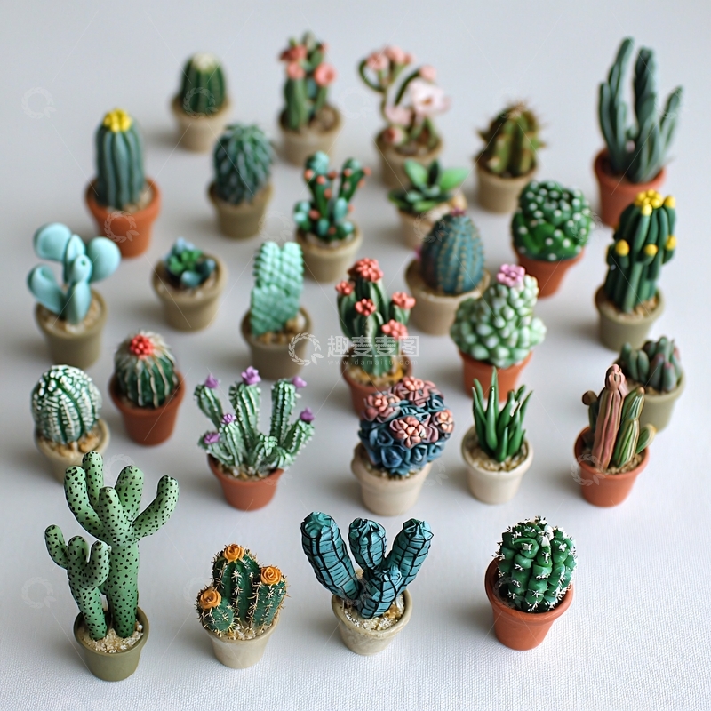 高清大图下载【趣麦麦图】迷你多肉植物盆栽