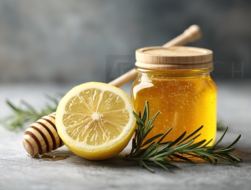 柠檬蜂蜜特写
