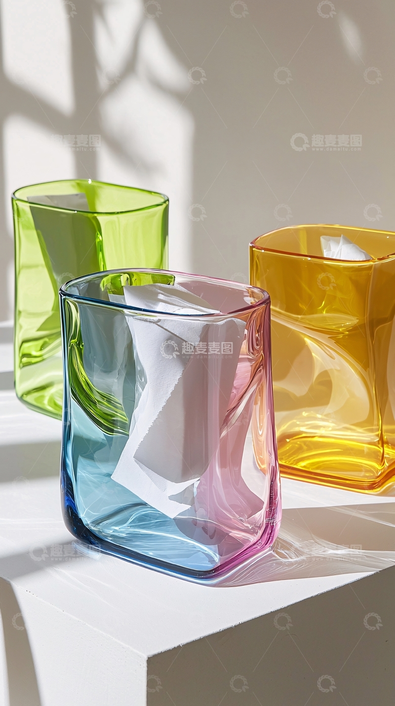 高清大图下载【趣麦麦图】彩色玻璃杯