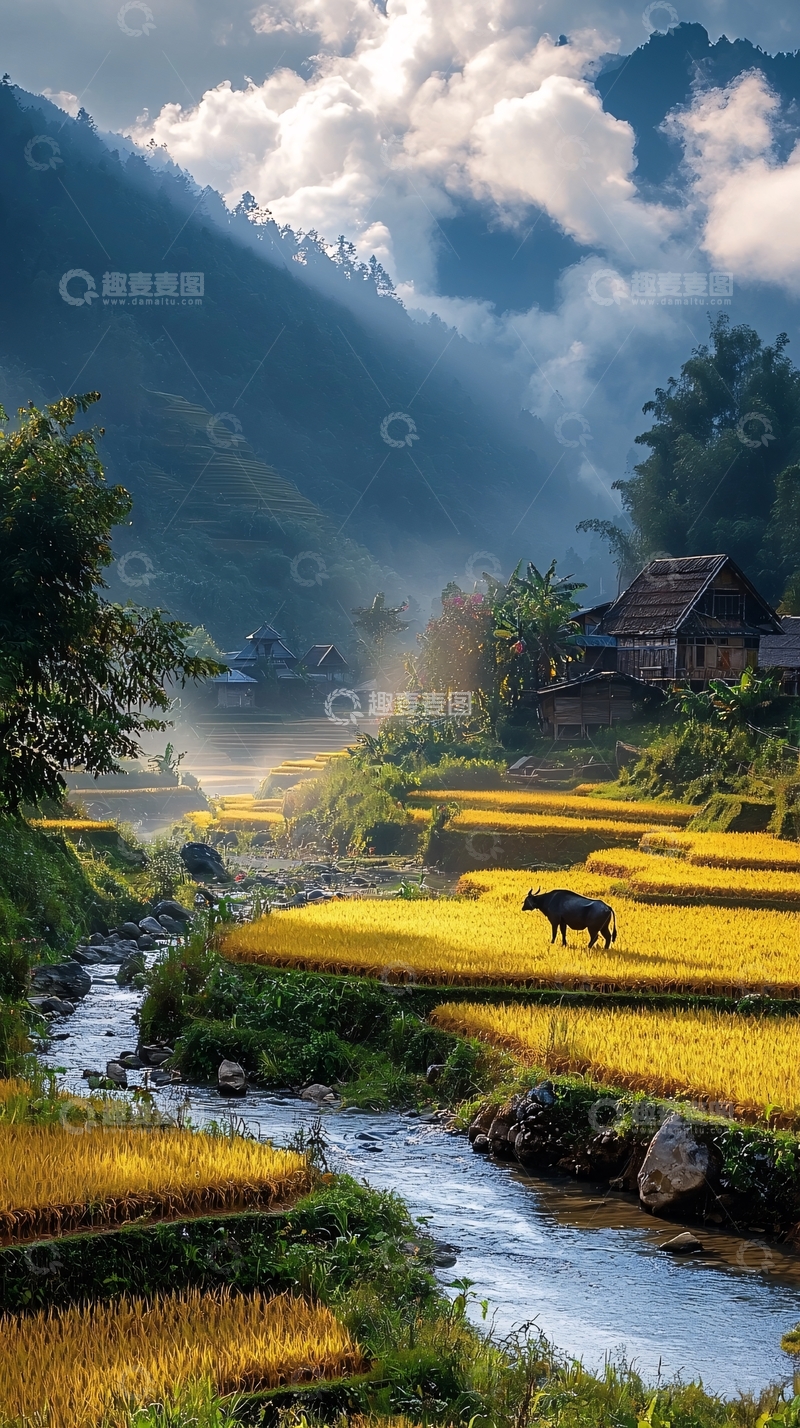 高清大图下载【趣麦麦图】山水田园