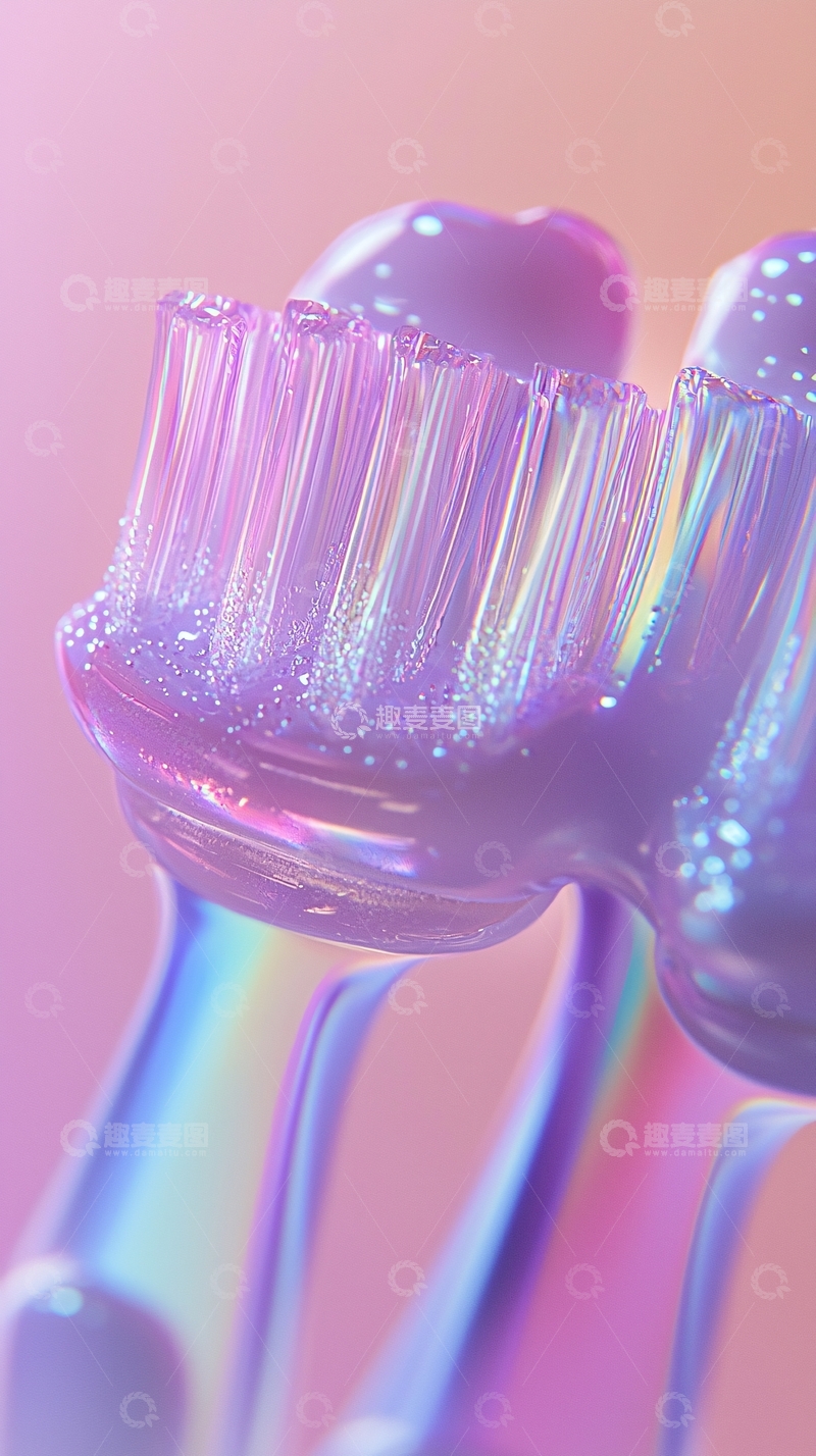 高清大图下载【趣麦麦图】紫色牙刷