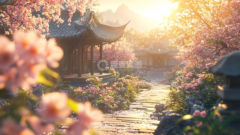高清大图下载【趣麦麦图】春日古建园林