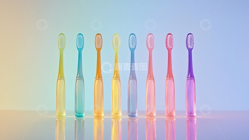 高清大图下载【趣麦麦图】彩虹色牙刷
