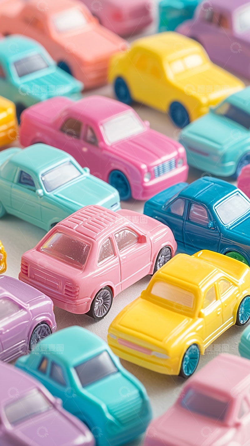 高清大图下载【趣麦麦图】彩色小汽车玩具