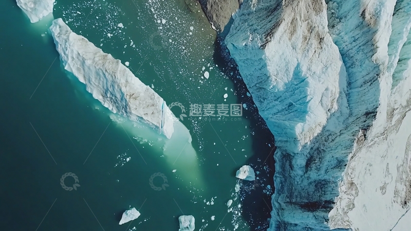 高清大图下载【趣麦麦图】冰川融化