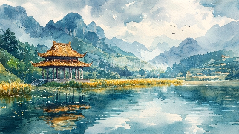 高清大图下载【趣麦麦图】水墨画山水