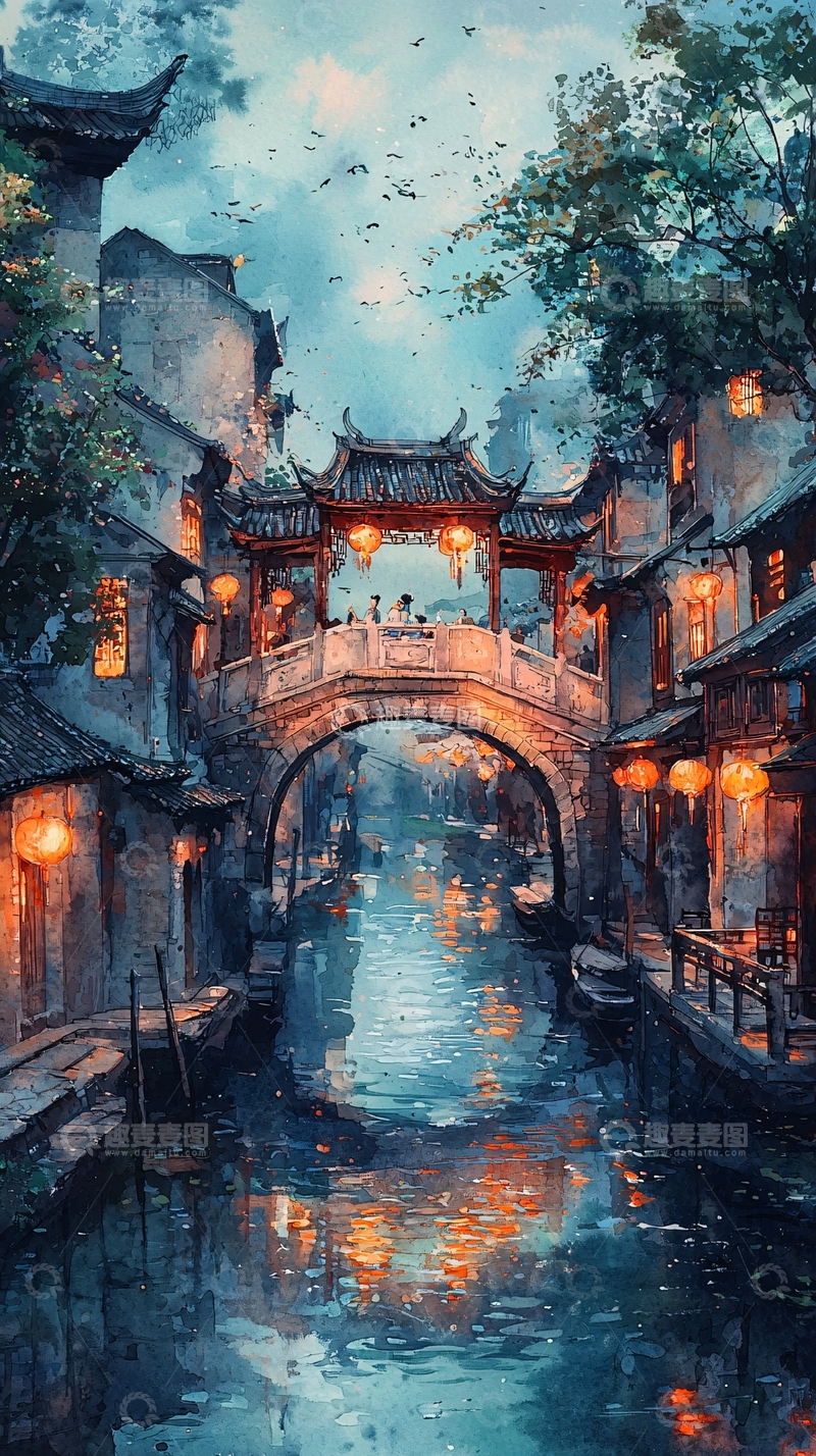 高清大图下载【趣麦麦图】水墨江南