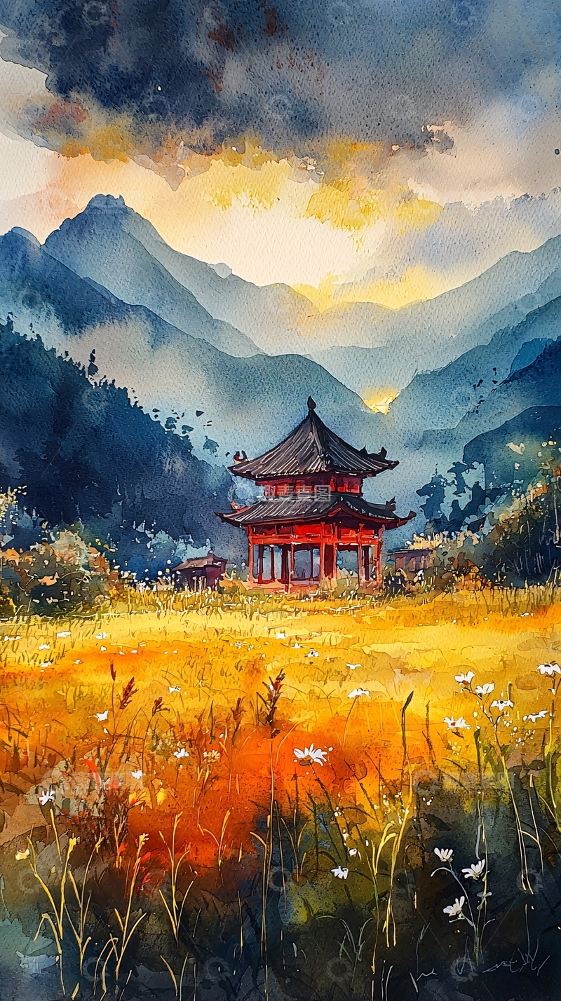 高清大图下载【趣麦麦图】水彩画