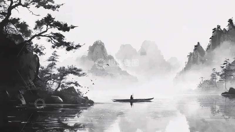 高清大图下载【趣麦麦图】水墨画