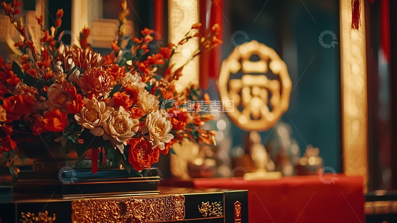 高清大图下载【趣麦麦图】中式花艺