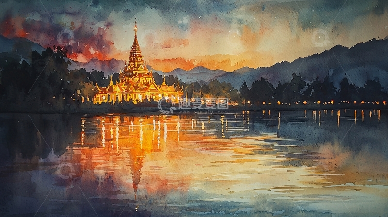 高清大图下载【趣麦麦图】水彩画