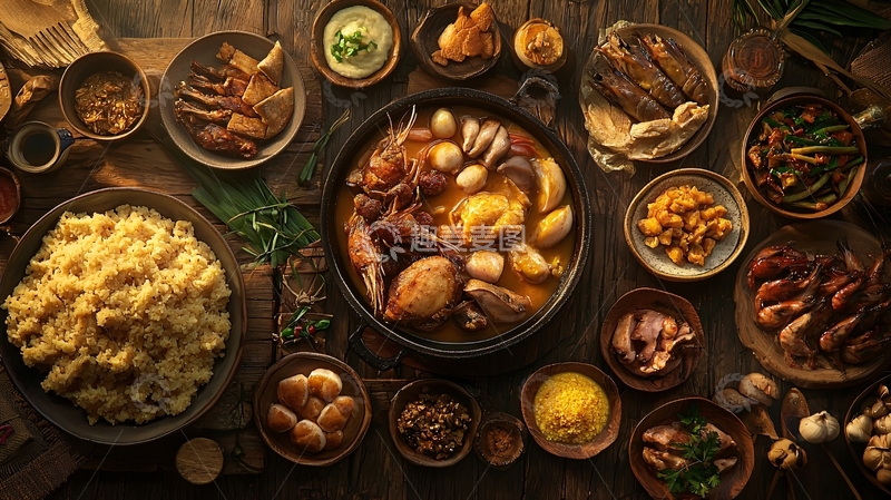 高清大图下载【趣麦麦图】丰盛的乡村食物