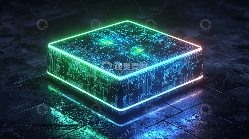 高清大图下载【趣麦麦图】发光立方体2