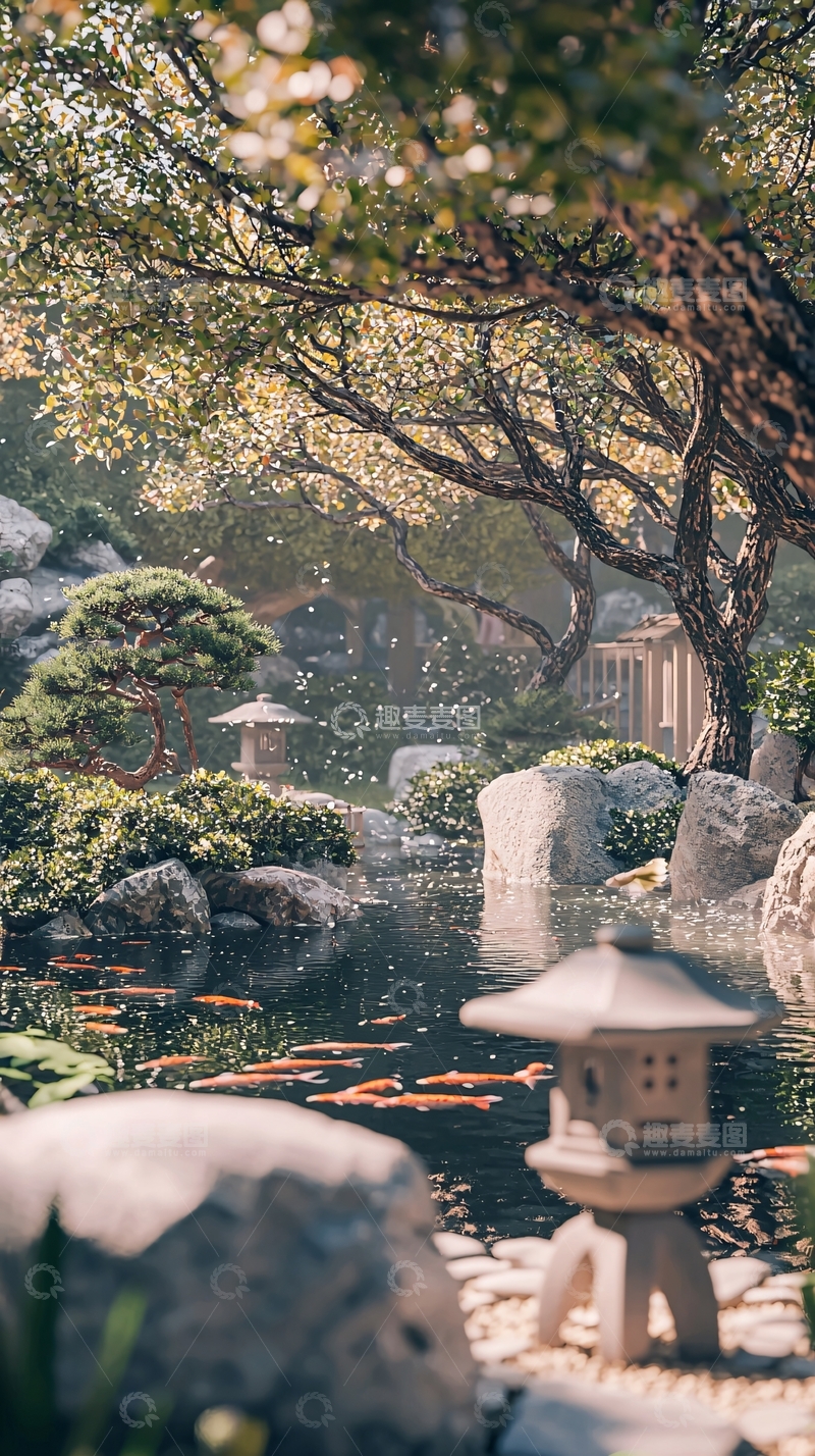 高清大图下载【趣麦麦图】日式庭院