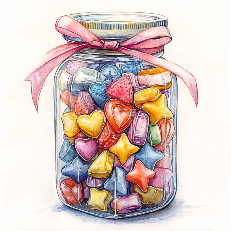 高清大图下载【趣麦麦图】糖果罐子彩绘