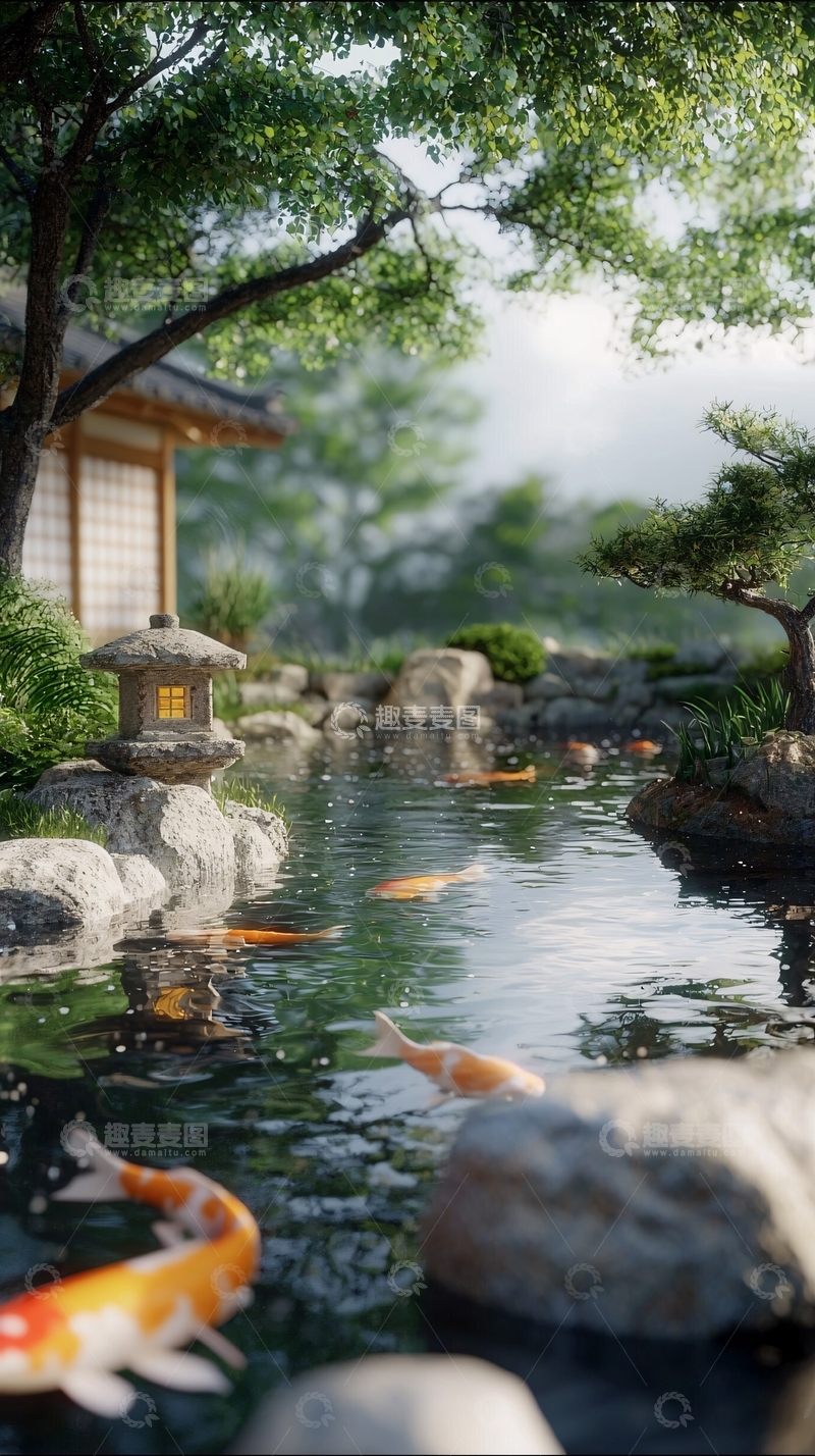 高清大图下载【趣麦麦图】日式庭院