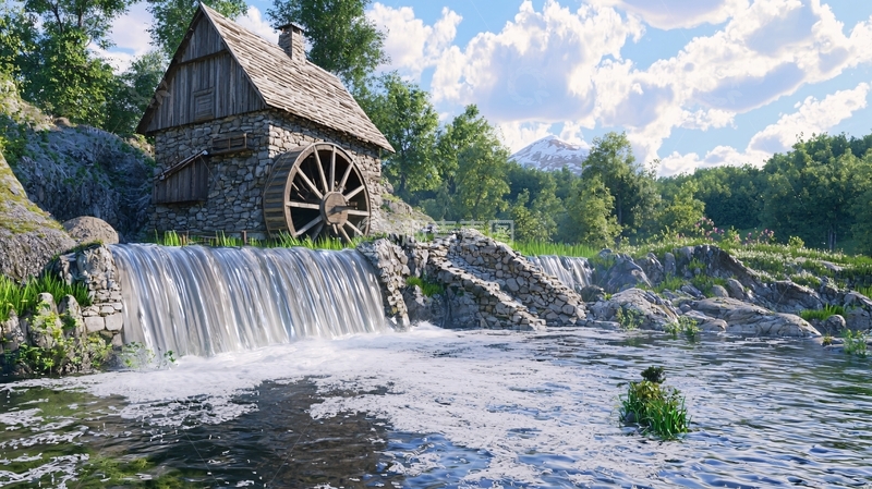 高清大图下载【趣麦麦图】乡村磨坊