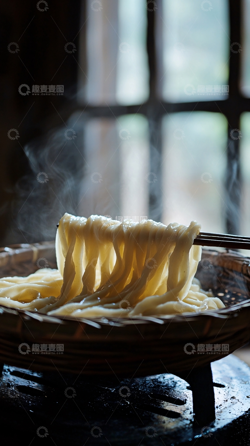 高清大图下载【趣麦麦图】热气腾腾的乌冬面