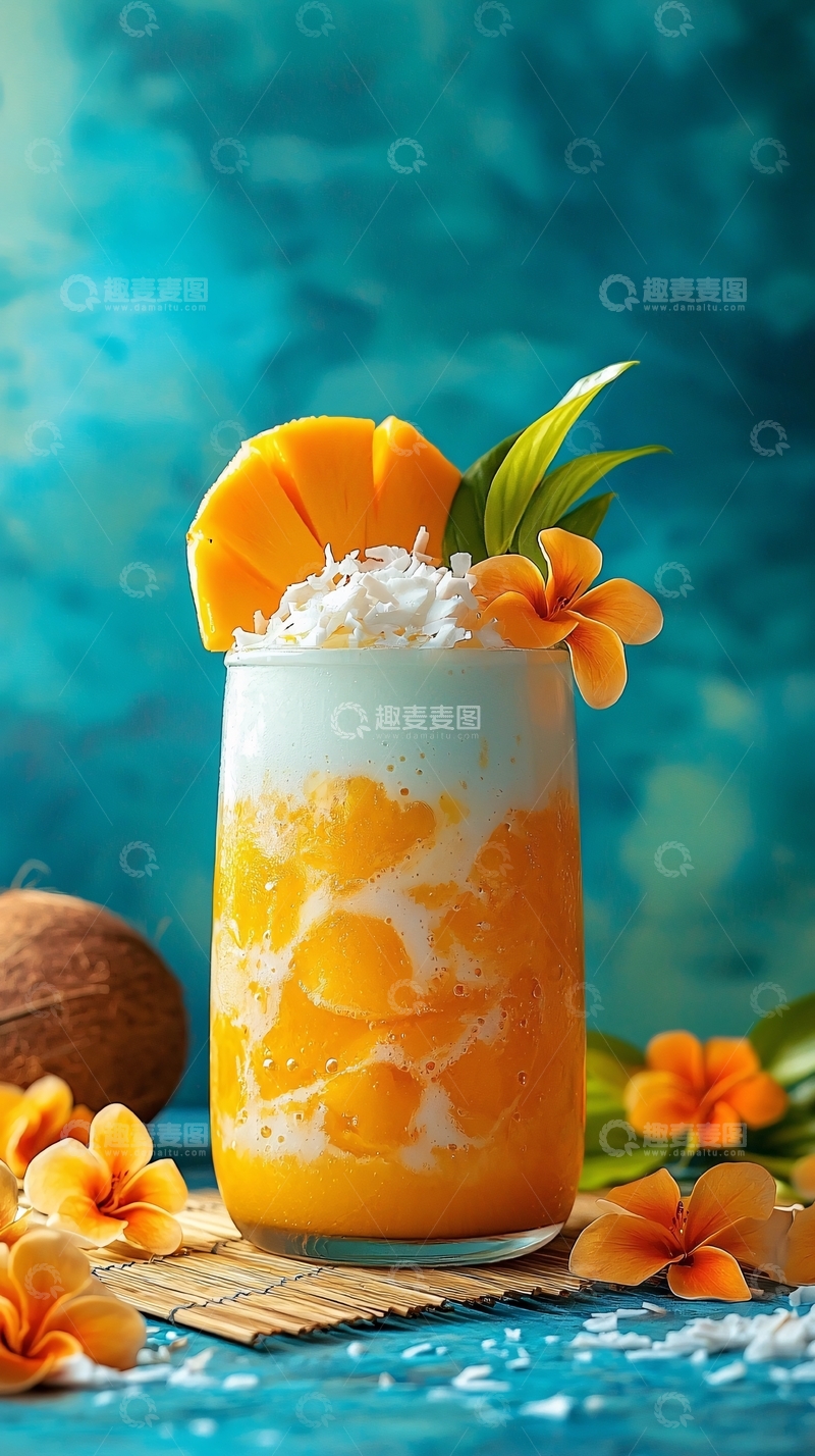 高清大图下载【趣麦麦图】芒果冰沙