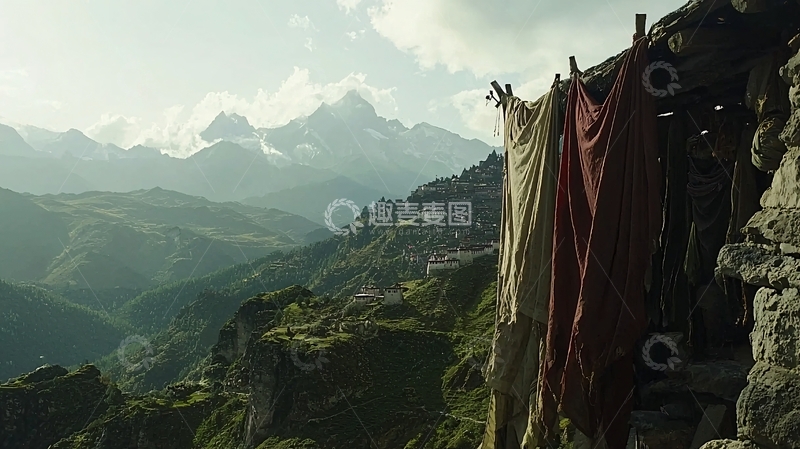 高清大图下载【趣麦麦图】山村远景