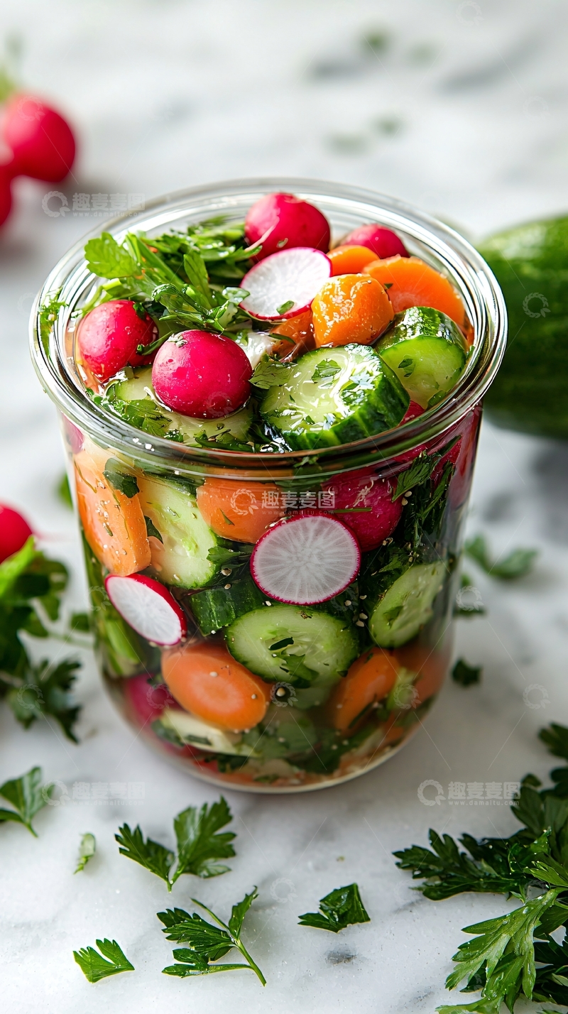 高清大图下载【趣麦麦图】凉拌萝卜黄瓜胡萝卜