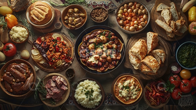 高清大图下载【趣麦麦图】丰盛的乡村食物