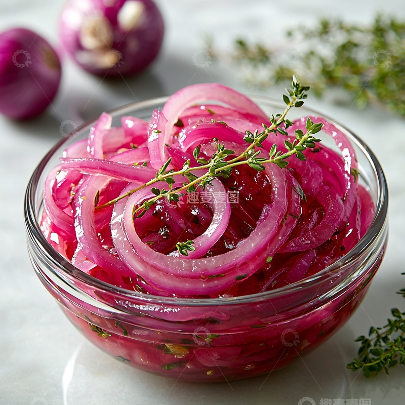 高清大图下载【趣麦麦图】红洋葱腌制