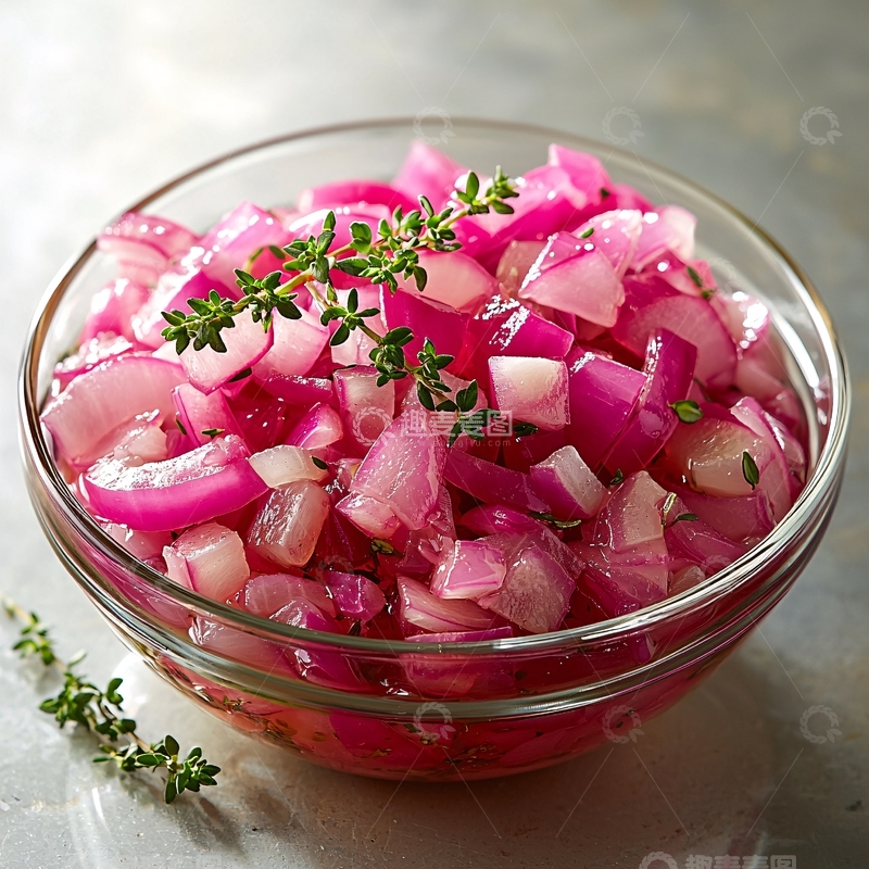 高清大图下载【趣麦麦图】腌洋葱丁的特写