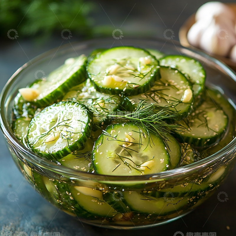 高清大图下载【趣麦麦图】腌黄瓜沙拉