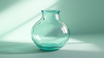 青绿色玻璃花瓶