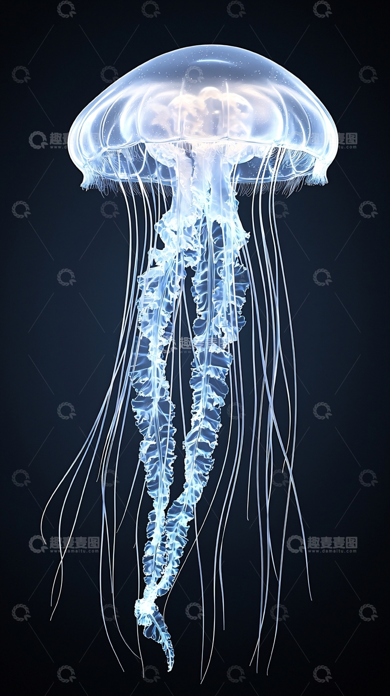 高清大图下载【趣麦麦图】深海发光水母高清图片
