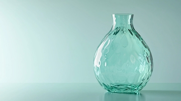 浅绿色玻璃花瓶