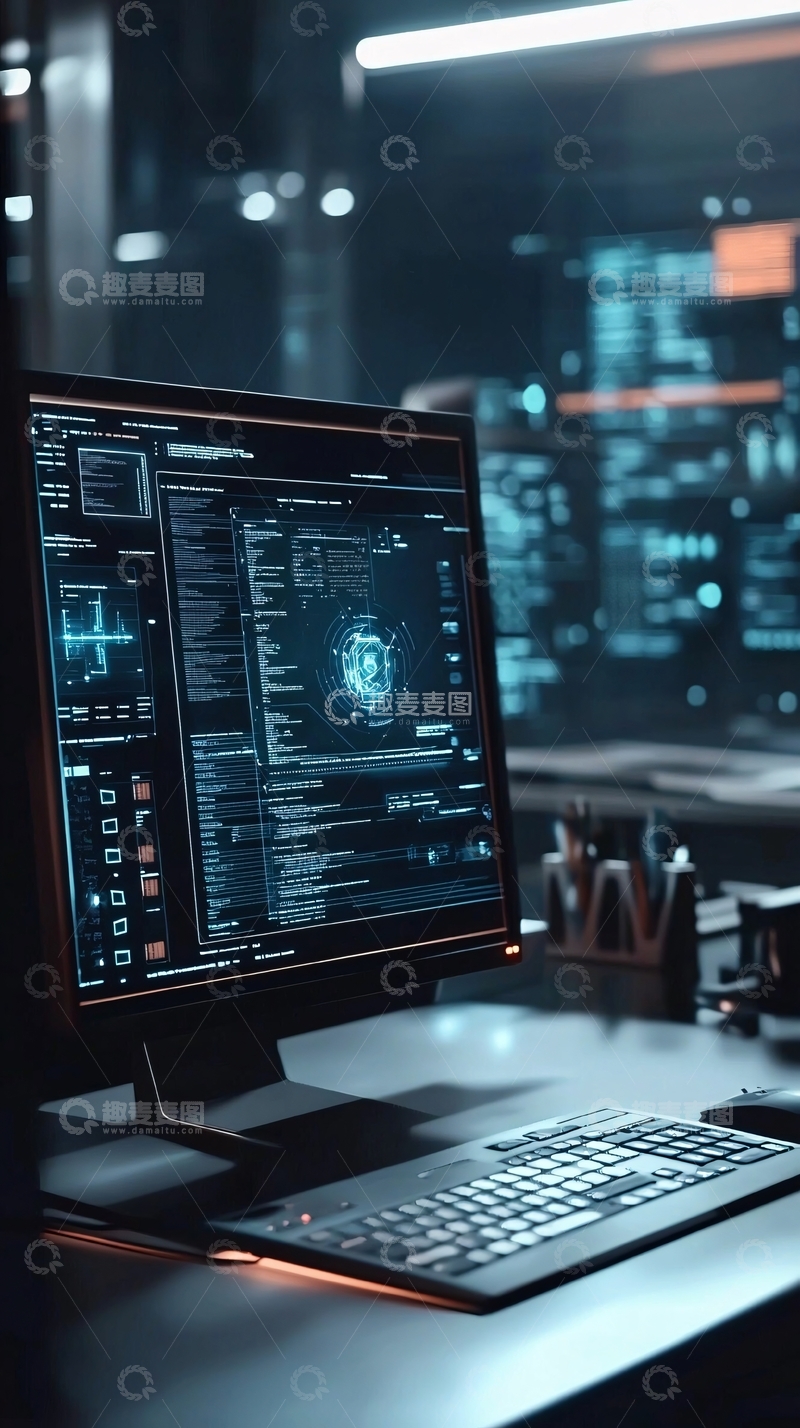 高清大图下载【趣麦麦图】黑暗科技感电脑桌面