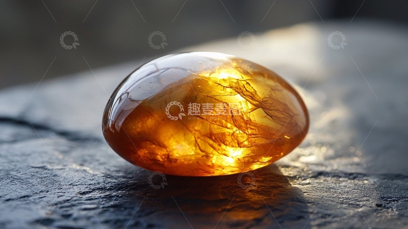 高清大图下载【趣麦麦图】光滑的琥珀卵石