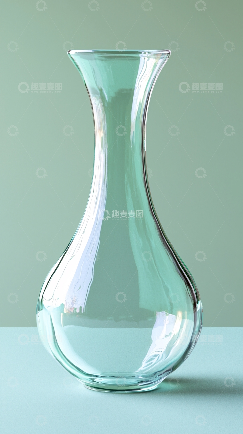 高清大图下载【趣麦麦图】透明玻璃花瓶