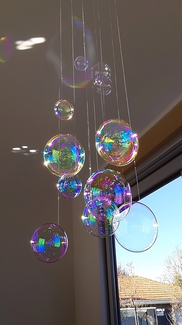 彩虹泡泡球吊饰