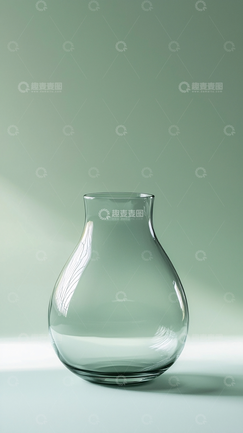 高清大图下载【趣麦麦图】透明玻璃花瓶