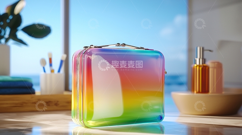 高清大图下载【趣麦麦图】彩虹化妆盒