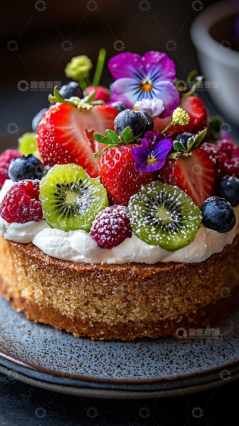 高清大图下载【趣麦麦图】鲜奶油水果蛋糕