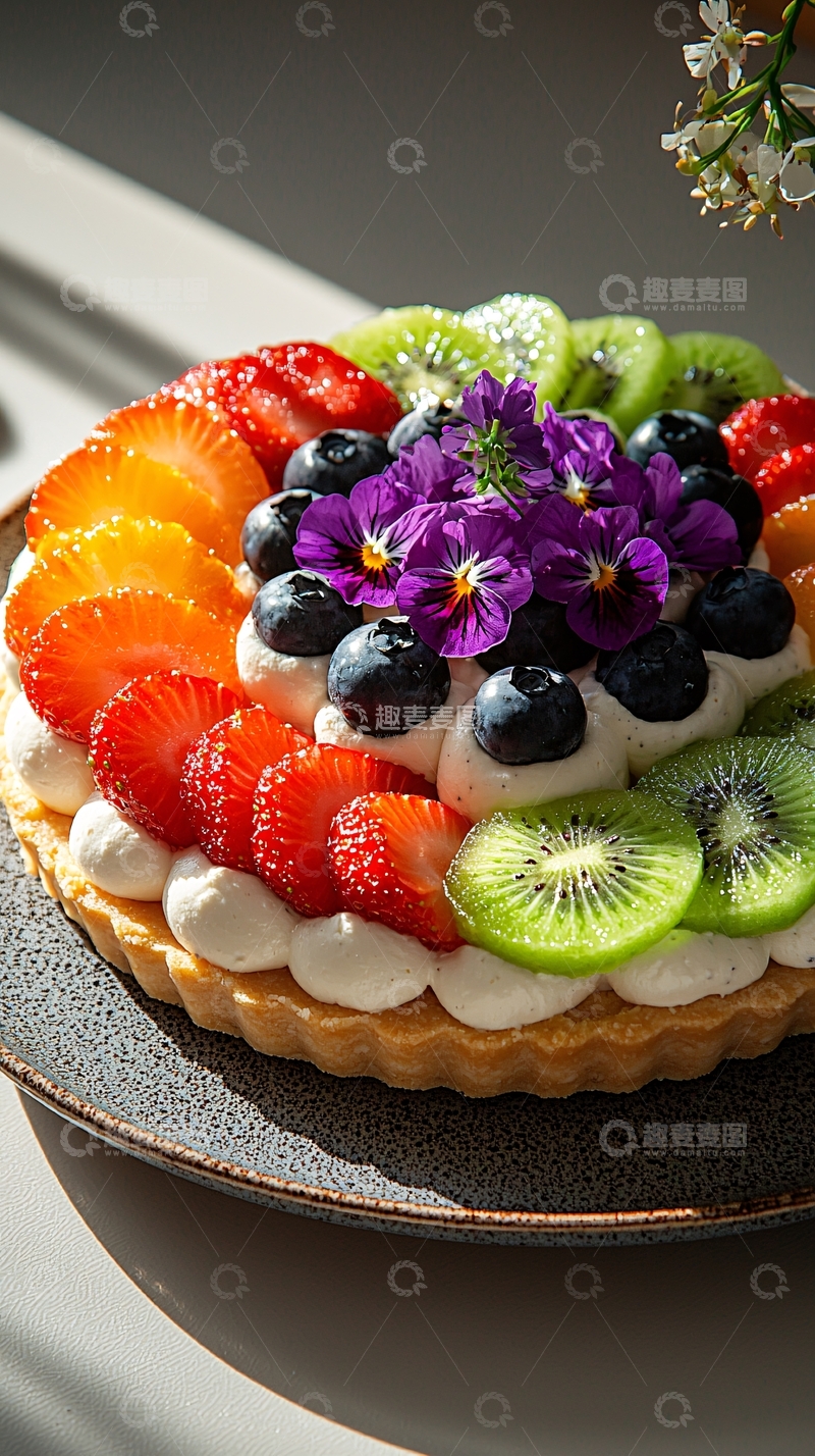 高清大图下载【趣麦麦图】精致水果挞特写