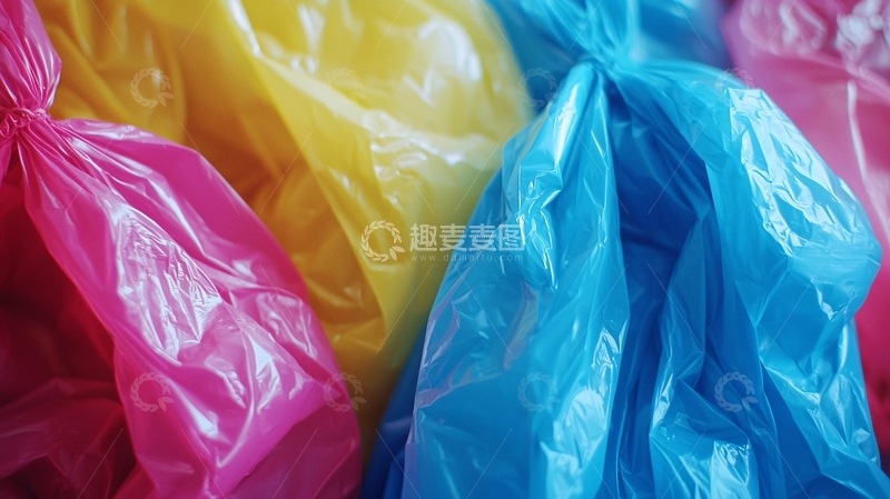 高清大图下载【趣麦麦图】彩色塑料袋
