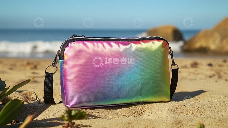 高清大图下载【趣麦麦图】彩虹渐变色斜挎包