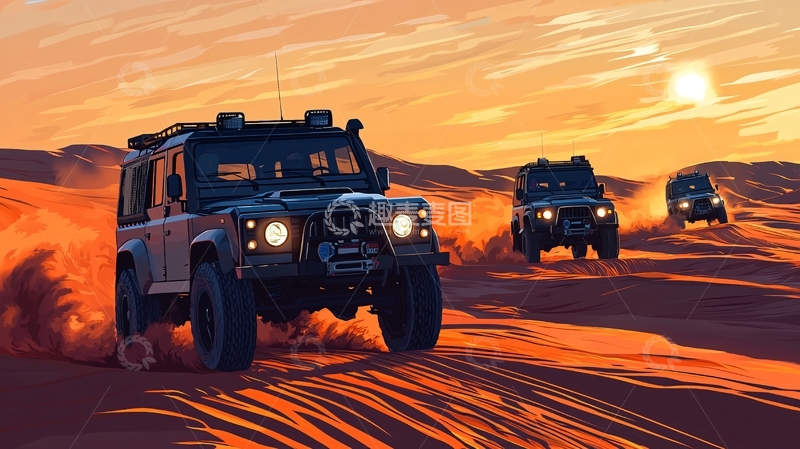 高清大图下载【趣麦麦图】沙漠越野车