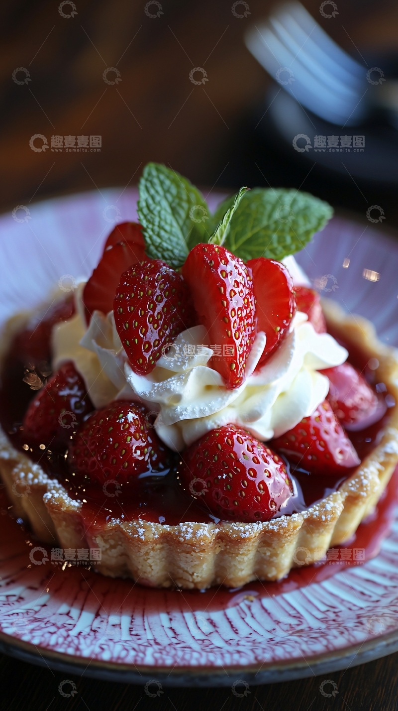 高清大图下载【趣麦麦图】草莓塔