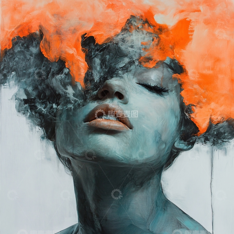 高清大图下载【趣麦麦图】抽象女性肖像